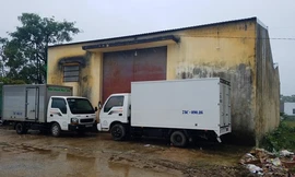 Kho hàng mì tôm nơi xảy ra vụ việc. Ảnh: Võ Thạnh