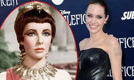 Angelina Jolie có thể sẽ nối tiếp Elizabeth Taylor (ảnh nhỏ) đảm nhận vai Cleopatra.