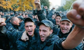 Binh sĩ Ukraine vây Phủ Tống thống đòi xuất ngũ