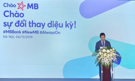 Ông Lưu Trung Thái – Phó chủ tịch HĐQT, Tổng giám đốc MB chia sẻ, hình ảnh nhận diện Logo mới của MB