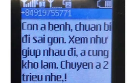 Ảnh chụp từ điện thoại bà Nguyễn Thị Dung