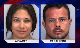 Cặp đôi Jose “Benny” Caballero và Elissa Alvarez bị bắt vì làm chuyện khiếm nhã trên bãi biển. 