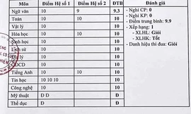 Nam sinh Sài Gòn gây choáng với bảng điểm chi chít 10