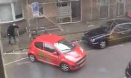 Xe mini vất vả vào chuồng