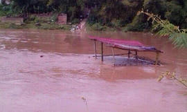 Nơi ông Khu bị nước cuốn trôi *ảnh: H.V.P