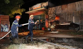 Hiện trường vụ cháy. Ảnh: Thanh Châu.