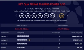 Kết quả kỳ quay 136 của sản phẩm Power 6/55