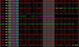 Thị trường chìm trong sắc đỏ trong phiên đầu tuần. 