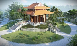 Đền thờ tại Khu di tích lịch sử Cách mạng Tức Dụp đang được Sao Mai Group đầu tư xây mới