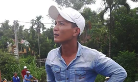 Anh Dương Chí Linh, người nhà của chú rể. Ảnh: Ngọc Trường.