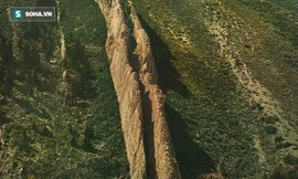 Hình ảnh đường sắt dưới chân núi, gần Devil's Slide. Ảnh chụp năm 1898.