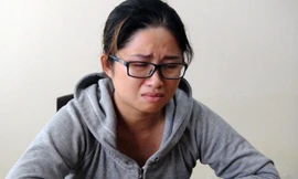 Lê Thị Bích Trâm tại cơ quan công an. Ảnh: Hồng Phúc