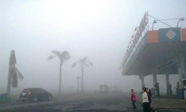 Hình ảnh mờ sương được tài xế nhắc nhở trên Nhóm bạn hữu đường xa. ẢNH ĐÔNG BĂNG.