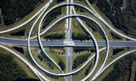 Những giao lộ như mê cung nhìn từ trên cao