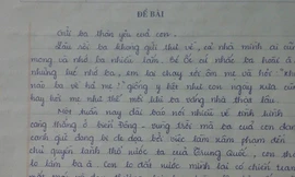 Bài thi Văn của Thùy Trang được chấm điểm 9- cao nhất lớp