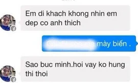 Dòng tin nhắn gạ gẫm gửi đến Hưng tối qua. 