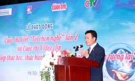 Thứ trưởng LĐ-TB&XH Lê Quân phát động 2 cuộc thi để nâng cao nhận thức xã hội về giáo dục nghề nghiệp.