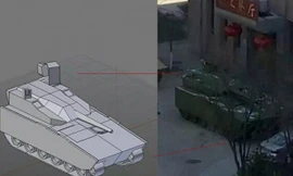 Hình ảnh rò rỉ cho thấy thiết kế khác lạ của mẫu xe thiết giáp Trung Quốc. Ảnh: Live Journal