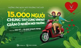 Chương trình “15.000 người chung tay cùng VinFast giảm ô nhiễm môi trường” được thực hiện từ ngày 12/4/2019 đến khi hết quà tặng.