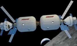 Mô hình trạm vũ trụ hình thành từ 2 module của BSO. Ảnh: Bigelow Aerospace.