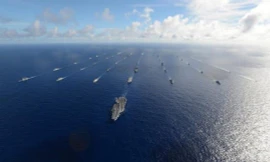 Tàu chiến các nước tham gia cuộc tập trận RIMPAC 2016. (Nguồn: Hải quân Mỹ)