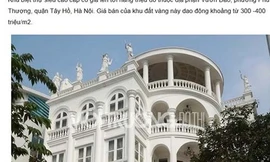 Bộ Công Thương yêu cầu một tờ báo đính chính về căn biệt thự ở Tây Hồ