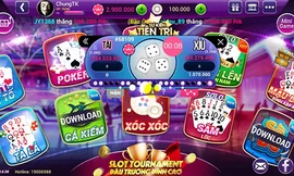 Giao diện một game bài đổi thưởng.