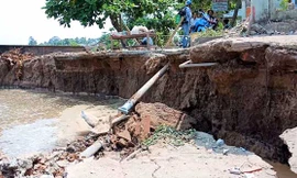 Hiện trường vụ sạt lở - Ảnh: Kim Hà