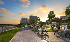 Công viên BBQ được bố trí tại những không gian tuyệt đẹp của đại đô thị. 