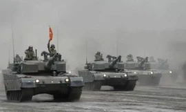 Duyệt binh, sư đoàn thiết giáp Nhật khoe sức mạnh