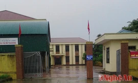 Trụ sở Trung tâm y tế dự phòng huyện Đô Lương nơi xảy ra vụ mất trộm