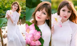 'Hot girl DJ' mặt xinh như búp bê chụp ảnh với sen, đời thường đẹp hết nấc