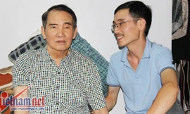 Nhạc sĩ Thế Song bên con trai - nhạc sĩ Thế Hiển.