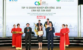 Coca-cola được vinh danh top 2 doanh nghiệp bền vững lĩnh vực sản xuất
