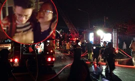 Thanh Tùng thoát khỏi đám cháy nhờ sự trợ giúp của bố qua điện thoại.