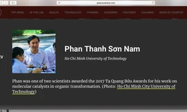 Thông tin về GS.TS Phan Thanh Sơn Nam trên tạp chí Asian Scientist