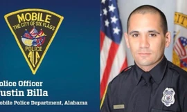 Sỹ quan cảnh sát Justin Billa, thuộc Sở Cảnh sát Mobile. (Nguồn: twitter.com/NYPD30Pct)