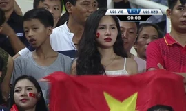 'Hot girl World Cup' gây chú ý trong trận U23 Việt Nam - Uzbekistan