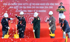 Giáo dục và y tế là 2 lĩnh vực trọng điểm mà Viettel đầu tư trong chương trình giảm nghèo bền vững theo Nghị quyết 30a. Ảnh: Hoàng An.