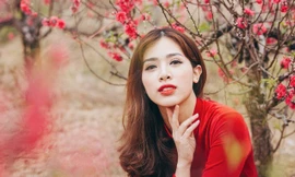 Hot girl Hà Min và mẫu nhí đẹp rạng ngời ngày Xuân