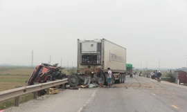 Hiện trường vụ tai nạn.