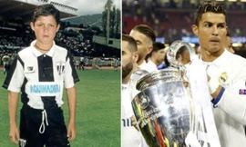 Ronaldo từng là một cậu bé gầy gò trước khi trở nên vạm vỡ như ngày nay. 