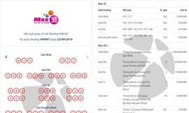 Ngay kỳ quay số đầu tiên của sản phẩm Max 3D, đã có khách hàng trúng 1 tỷ đồng