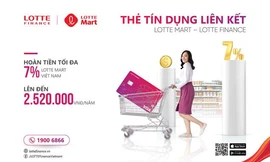Ưu đãi hoàn tiền lên tới 7% khi chi tiêu tại Lotte Mart