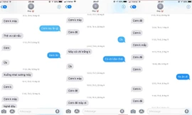 Những tin nhắn cụt lủn gọi ăn cơm được người anh gửi đến em gái mỗi ngày, dù phần lớn lần cô em không hồi đáp. Ảnh chụp màn hình.