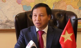 Đại sứ Ngô Đức Mạnh trả lời phỏng vấn của TTXVN. 