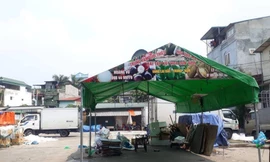 Ki-ốt chiếm dụng mặt bể nước PCCC 