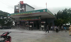 Cây xăng phát nổ. Ảnh: Lam Sơn.