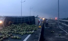 Hiện trường vụ tai nạn.