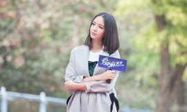 Hoa hậu Trương Tử Lâm trang điểm trong vắt